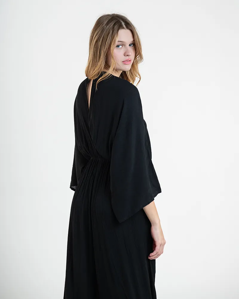 ΟΛΟΣΩΜΗ ΦΟΡΜΑ ΜΑΥΡΗ ΜΕ ΜΑΝΙΚΙ 3/4, ONE SIZE  (100% RAYON)