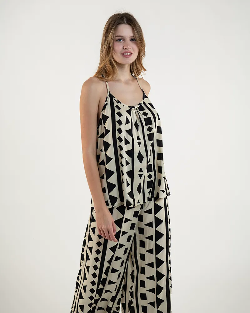 S/2 ΤΟΠ ΚΑΙ ΠΑΝΤΕΛΟΝΑ ΣΕ ΜΑΥΡΟ/ΛΕΥΚΟ ONE SIZE (100% RAYON) S/2 ΤΟΠ ΚΑΙ ΠΑΝΤΕΛΟΝΑ ΣΕ ΜΑΥΡΟ/ΛΕΥΚΟ ONE SIZE (100% RAYON)