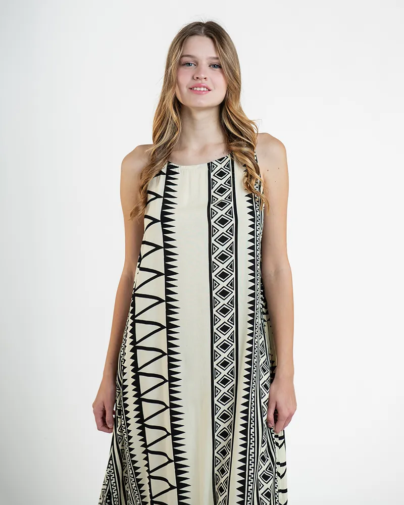 ΦΟΡΕΜΑ ΜΑΚΡΥ ΣΕ ΕΚΡΟΥ ΧΡΩΜΑ ΜΕ ΣΧΕΔΙΑ ONE SIZE  (100% RAYON)