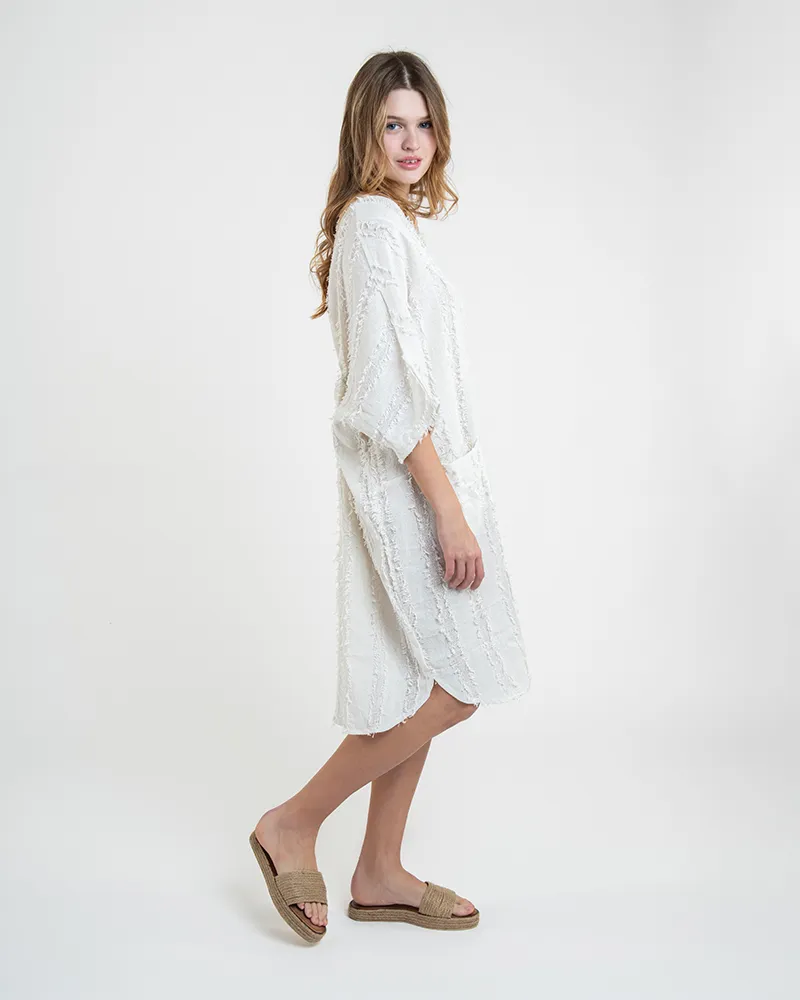 ΚΟΝΤΟ ΦΟΡΕΜΑ ΣΕ ΕΚΡΟΥ ΜΕ ΤΣΕΠΕΣ ONE SIZE (100% COTTON)