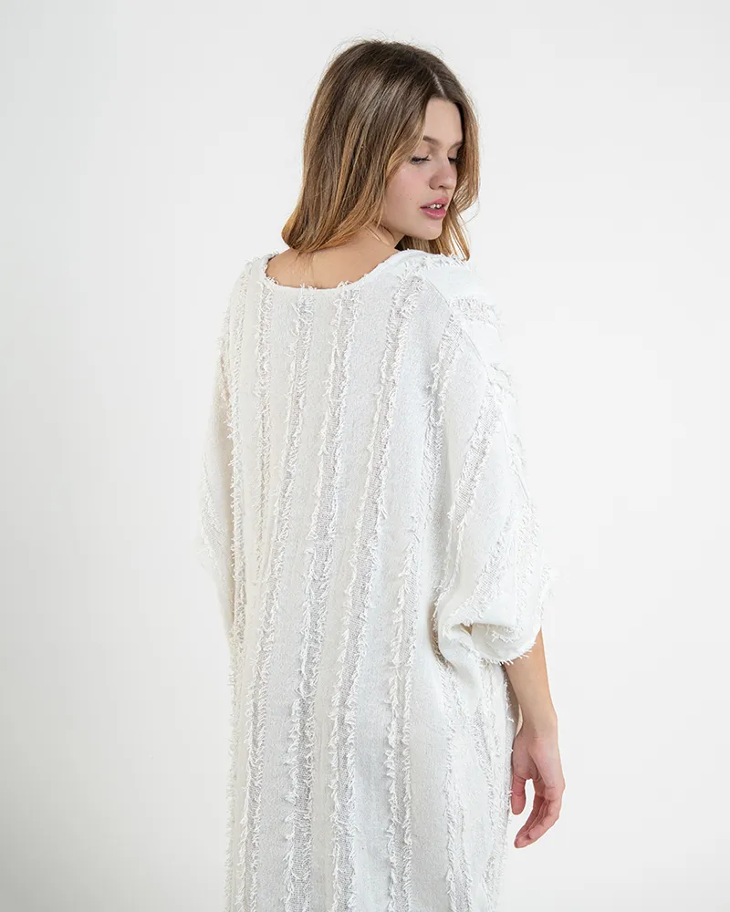 ΚΟΝΤΟ ΦΟΡΕΜΑ ΣΕ ΕΚΡΟΥ ΜΕ ΤΣΕΠΕΣ ONE SIZE (100% COTTON)