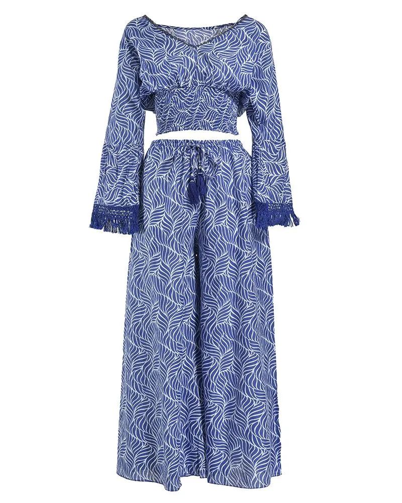 S/2 ΤΟΠ ΚΟΝΤΟ ΚΑΙ ΠΑΝΤΕΛΟΝΑ ΜΠΛΕ ΜΕ ΛΕΥΚΑ ΣΧΕΔΙΑ ONE SIZE (100% COTTON) S/2 ΤΟΠ ΚΟΝΤΟ ΚΑΙ ΠΑΝΤΕΛΟΝΑ ΜΠΛΕ ΜΕ ΛΕΥΚΑ ΣΧΕΔΙΑ ONE SIZE (100% COTTON)