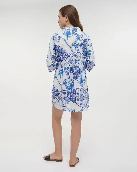 ΦΟΡΕΜΑ/ΚΑΦΤΑΝΙ ΛΕΥΚΟ/ΜΠΛΕ ONE SIZE (100% COTTON)