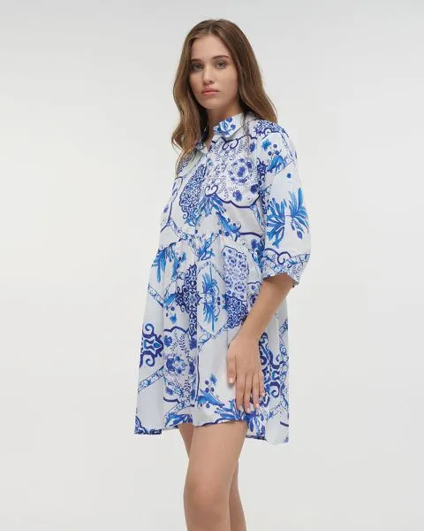 ΦΟΡΕΜΑ/ΚΑΦΤΑΝΙ ΛΕΥΚΟ/ΜΠΛΕ ONE SIZE (100% COTTON)