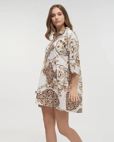 ΦΟΡΕΜΑ/ΚΑΦΤΑΝΙ ΛΕΥΚΟ/ΚΑΦΕ ONE SIZE (100% COTTON)