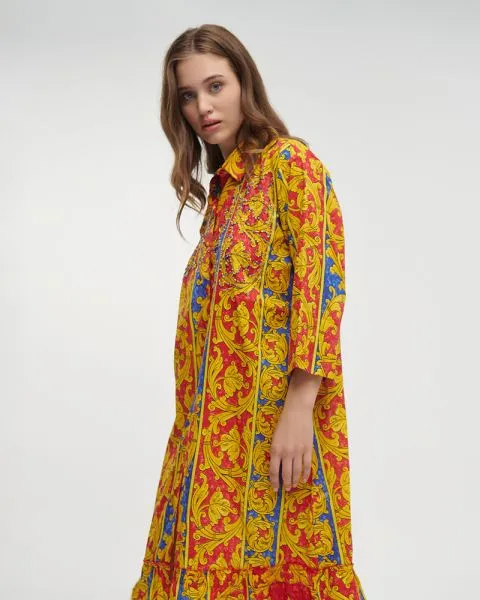 ΦΟΡΕΜΑ/ΠΟΥΚΑΜΙΣΑ ΜΑΚΡΙΑ ΠΟΛΥΧΡΩΜΗ M/L(100% COTTON)