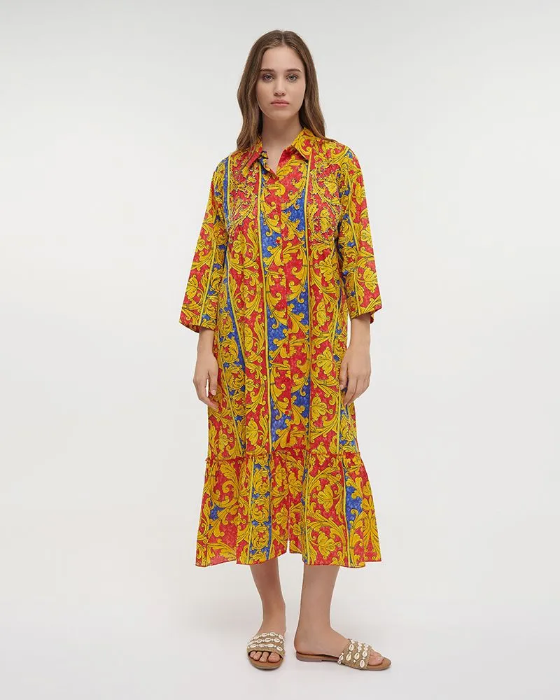 ΦΟΡΕΜΑ/ΠΟΥΚΑΜΙΣΑ ΜΑΚΡΙΑ ΠΟΛΥΧΡΩΜΗ M/L(100% COTTON)