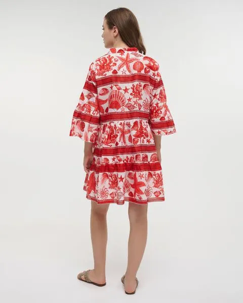 ΦΟΡΕΜΑ/ΚΑΦΤΑΝΙ ΛΕΥΚΟ/ΚΟΚΚΙΝΟ ΜΕ ΑΣΤΕΡΙΕΣ ΚΑΙ ΚΟΧΥΛΙΑ M/L (100% COTTON)