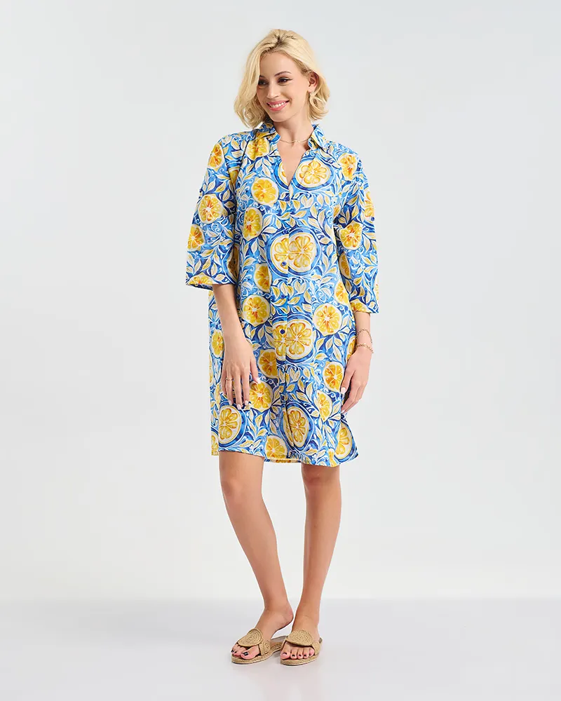 ΚΑΦΤΑΝΙ ΜΠΛΕ ΜΕ ΚΙΤΡΙΝΑ ”ΛΟΥΛΟΥΔΙΑ” L/XL ( 100% COTTON) ΚΑΦΤΑΝΙ ΜΠΛΕ ΜΕ ΚΙΤΡΙΝΑ ”ΛΟΥΛΟΥΔΙΑ” L/XL ( 100% COTTON)