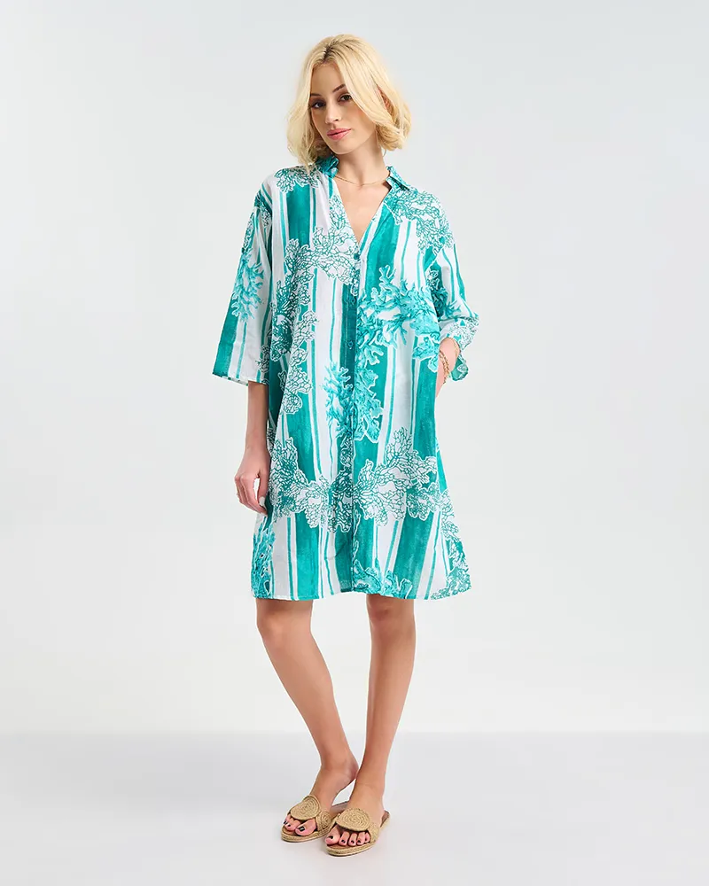 ΚΑΦΤΑΝΙ ΜΕ ΜΑΝΙΚΙΑ ΛΕΥΚΟ ΜΕ ΤΥΡΚΟΥΑΖ ΚΕΝΤΗΜΑΤΑ ONE SIZE (100% COTTON) ΚΑΦΤΑΝΙ ΜΕ ΜΑΝΙΚΙΑ ΛΕΥΚΟ ΜΕ ΤΥΡΚΟΥΑΖ ΚΕΝΤΗΜΑΤΑ ONE SIZE (100% COTTON)