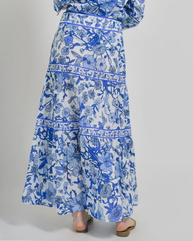 ΦΟΥΣΤΑ ΛΕΥΚΟ/ ΜΠΛΕ ΜΕ ΣΧΕΔΙΑ ΟΝΕ SIZE (100% COTTON)