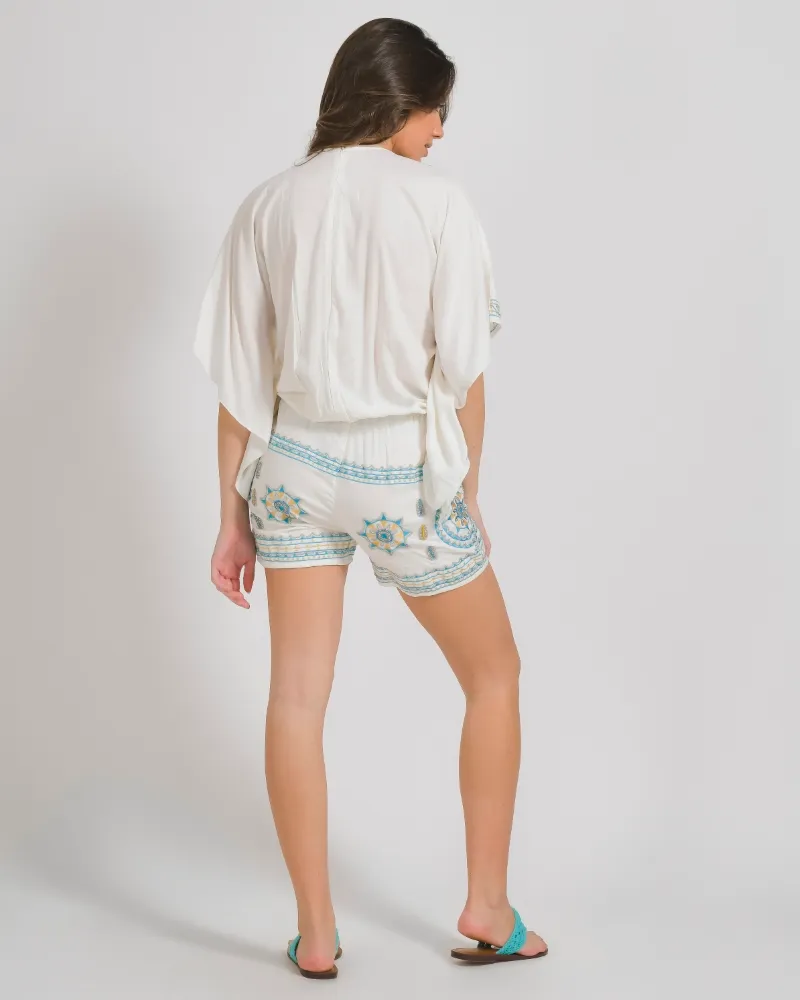 ΟΛΟΣΩΜΗ ΦΟΡΜΑ ΚΟΝΤΗ ΣΕ ΛΕΥΚΟ ΧΡΩΜΑ ΜΕ ΚΕΝΤΗΜΑΤΑ ONE SIZE (100% RAYON)