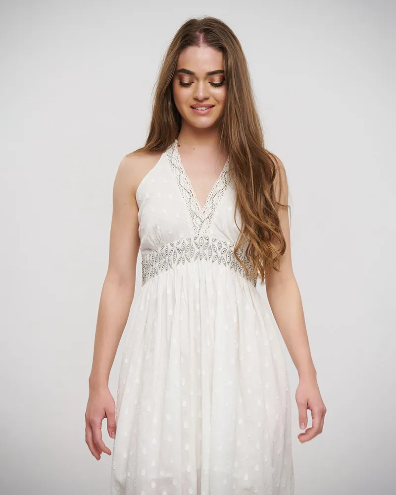 ΦΟΡΕΜΑ ΜΑΚΡΥ ΕΞΩΠΛΑΤΟ ΣΕ ΛΕΥΚΟ ΧΡΩΜΑ ONE SIZE (100% COTTON)