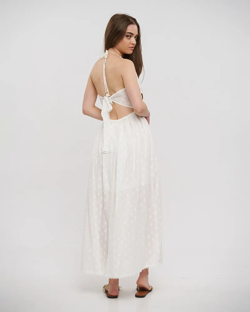 ΦΟΡΕΜΑ ΜΑΚΡΥ ΕΞΩΠΛΑΤΟ ΣΕ ΛΕΥΚΟ ΧΡΩΜΑ ONE SIZE (100% COTTON)