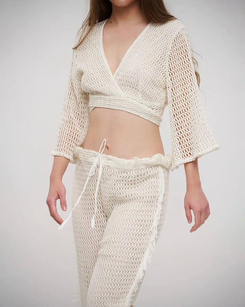 S/2 ΤΟΠ ΔΕΤΟ ΚΑΙ ΠΑΝΤΕΛΟΝΑ ΛΕΥΚΟ ONE SIZE (100% COTTON) S/2 ΤΟΠ ΔΕΤΟ ΚΑΙ ΠΑΝΤΕΛΟΝΑ ΛΕΥΚΟ ONE SIZE (100% COTTON)