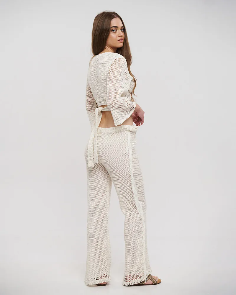 S/2 ΤΟΠ ΔΕΤΟ ΚΑΙ ΠΑΝΤΕΛΟΝΑ ΛΕΥΚΟ ONE SIZE (100% COTTON)