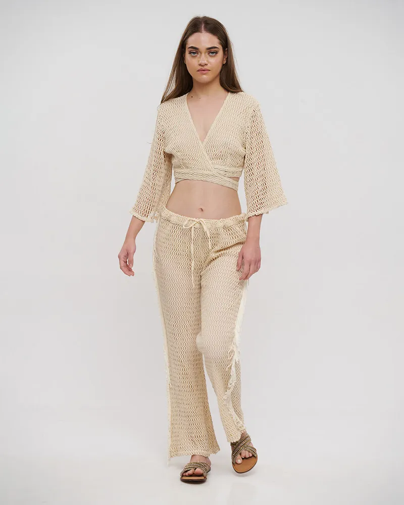 S/2 ΤΟΠ ΔΕΤΟ ΚΑΙ ΠΑΝΤΕΛΟΝΑ ΜΠΕΖ ONE SIZE (100% COTTON) S/2 ΤΟΠ ΔΕΤΟ ΚΑΙ ΠΑΝΤΕΛΟΝΑ ΜΠΕΖ ONE SIZE (100% COTTON)