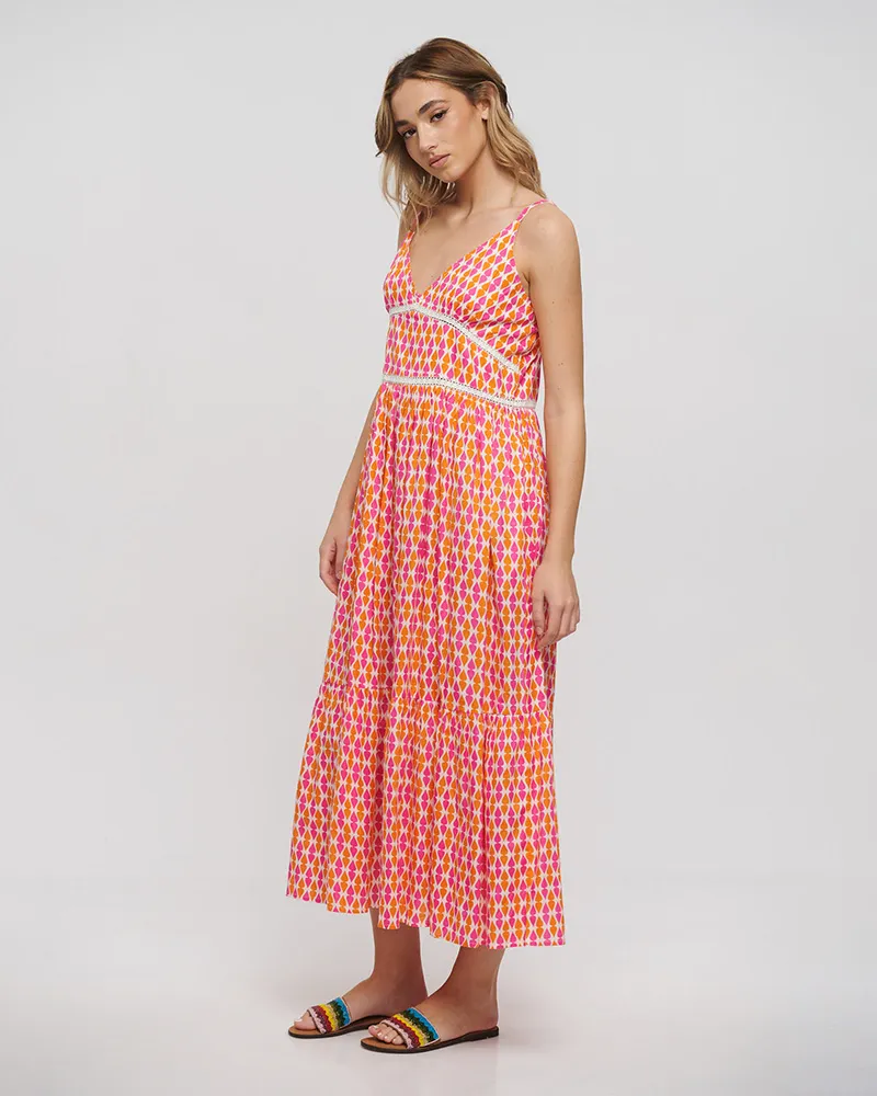 ΦΟΡΕΜΑ ΜΑΚΡΥ ΑΜΑΝΙΚΟ ΣΕ ΡΟΖ/ ΠΟΡΤΟΚΑΛΙ ΧΡΩΜΑ ONE SIZE (100% COTTON)