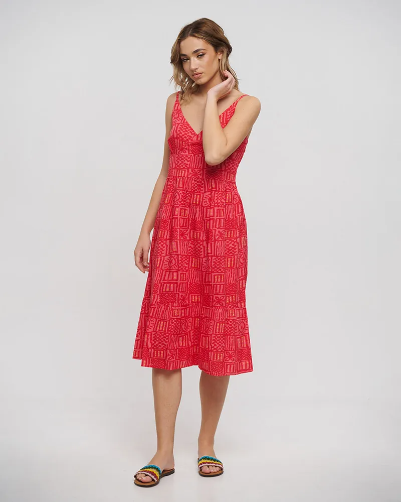 ΦΟΡΕΜΑ ΜΑΚΡΥ ΑΜΑΝΙΚΟ ΣΕ ΚΟΚΚΙΝΟ ΧΡΩΜΑ ONE SIZE (100% COTTON)