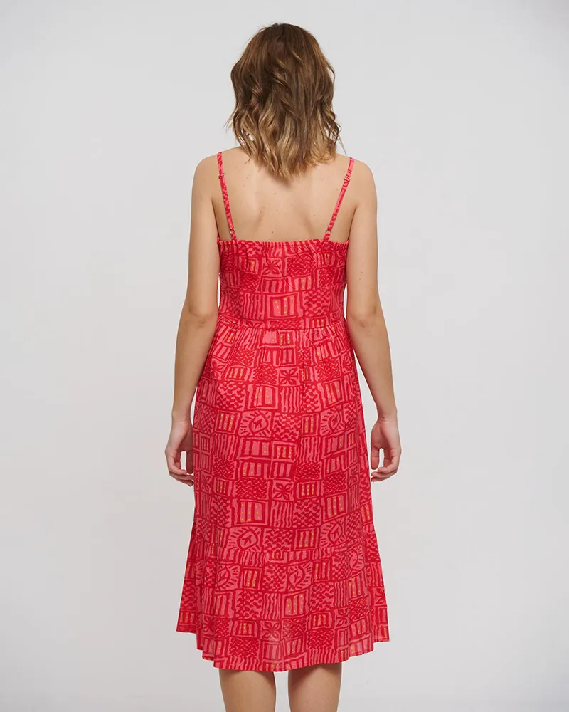 ΦΟΡΕΜΑ ΜΑΚΡΥ ΑΜΑΝΙΚΟ ΣΕ ΚΟΚΚΙΝΟ ΧΡΩΜΑ ONE SIZE (100% COTTON)