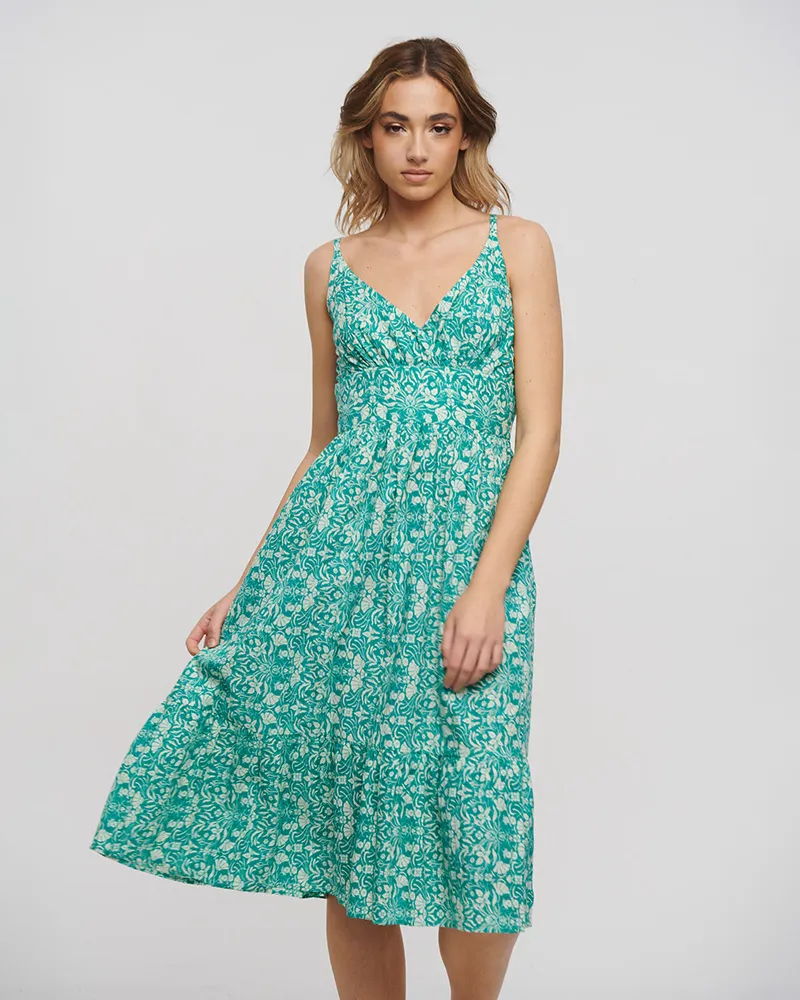 ΦΟΡΕΜΑ ΜΑΚΡΥ ΑΜΑΝΙΚΟ ΠΕΤΡΟΛ ONE SIZE (100% COTTON)