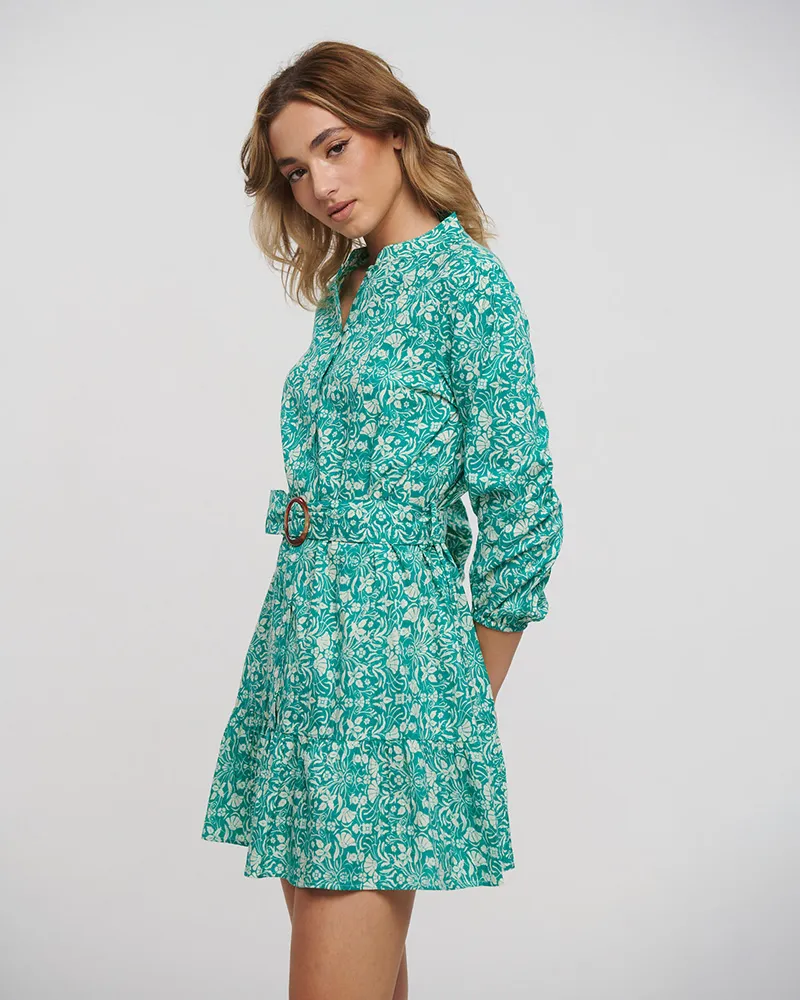 ΦΟΡΕΜΑ KONTO ΜΑΚΡΥΜΑΝΙΚΟ ΠΕΤΡΟΛ ONE SIZE (100% COTTON)