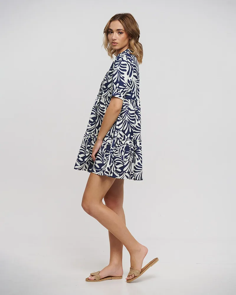 ΦΟΡΕΜΑ KONTO ΜΕ KONTO ΜΑΝΙΚΙ ΜΠΛΕ/ΛΕΥΚΟ ONE SIZE (100% COTTON)