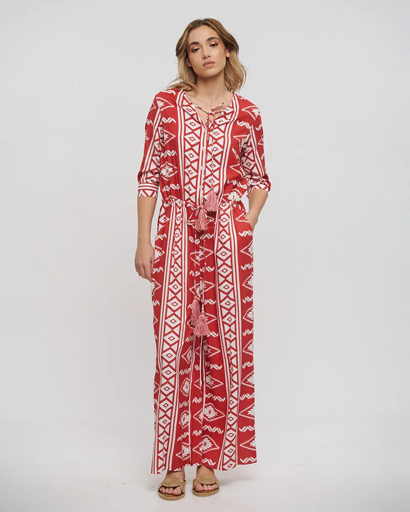 ΟΛΟΣΩΜΗ ΦΟΡΜΑ ΜΑΚΡΙΑ ΜΕ ΜΑΚΡΥ ΜΑΝΙΚΙ ΣΕ ΚΕΡΑΜΙΔΙ ΧΡΩΜΑ ONE SIZE(100% RAYON)