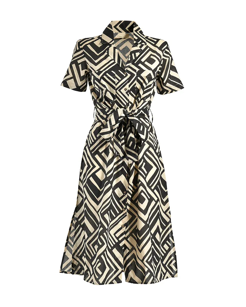 ΠΟΥΚΑΜΙΣΑ/ΦΟΡΕΜΑ ΜΑΚΡΙΑ ΜΕ ΚΟΝΤΟ ΜΑΝΙΚΙ ΚΑΙ ΖΩΝΗ ΣΕ ΜΑΥΡΟ/ΜΠΕΖ ΧΡΩΜΑ ONE SIZE(100% COTTON)