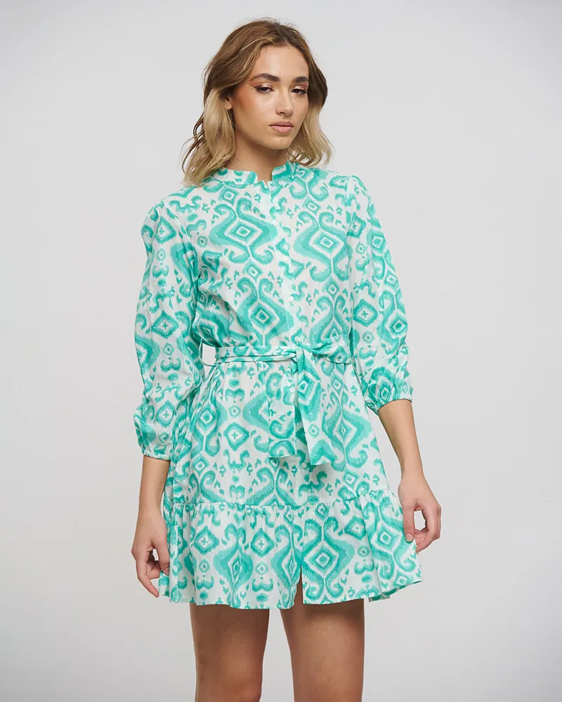 ΦΟΡΕΜΑ ΚΟΝΤΟ ΜΕ ΜΑΚΡΥ ΜΑΝΙΚΙ ΣΕ ΠΡΑΣΙΝΟ ΧΡΩΜΑ ONE SIZE(100% COTTON)