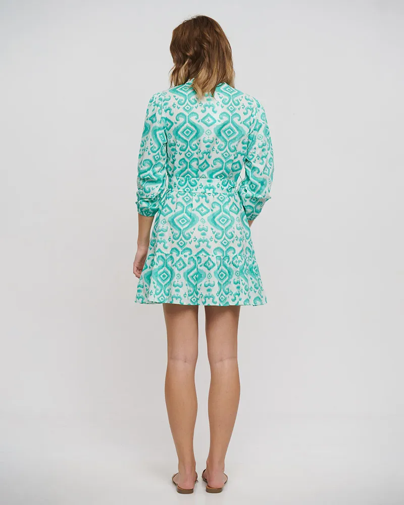 ΦΟΡΕΜΑ ΚΟΝΤΟ ΜΕ ΜΑΚΡΥ ΜΑΝΙΚΙ ΣΕ ΠΡΑΣΙΝΟ ΧΡΩΜΑ ONE SIZE(100% COTTON)