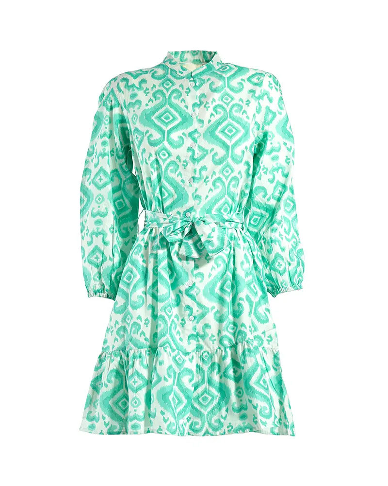 ΦΟΡΕΜΑ ΚΟΝΤΟ ΜΕ ΜΑΚΡΥ ΜΑΝΙΚΙ ΣΕ ΠΡΑΣΙΝΟ ΧΡΩΜΑ ONE SIZE(100% COTTON)