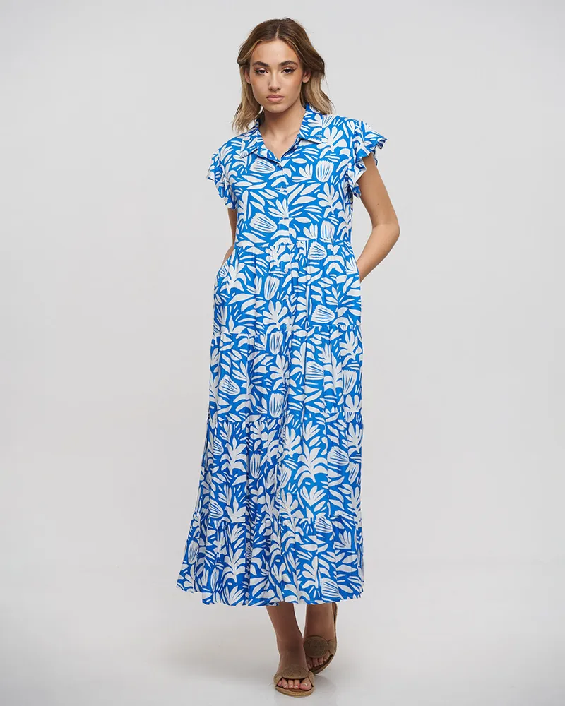 ΦΟΡΕΜΑ ΜΑΚΡΥ ΑΜΑΝΙΚΟ ΜΕ ΒΟΛΑΝ ΣΕ ΜΠΛΕ/ΛΕΥΚΟ ΧΡΩΜΑ ONE SIZE(100% VISCOSE)