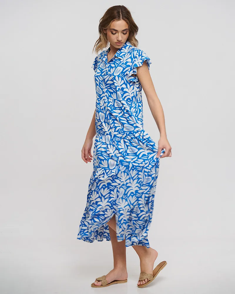 ΦΟΡΕΜΑ ΜΑΚΡΥ ΑΜΑΝΙΚΟ ΜΕ ΒΟΛΑΝ ΣΕ ΜΠΛΕ/ΛΕΥΚΟ ΧΡΩΜΑ ONE SIZE(100% VISCOSE)