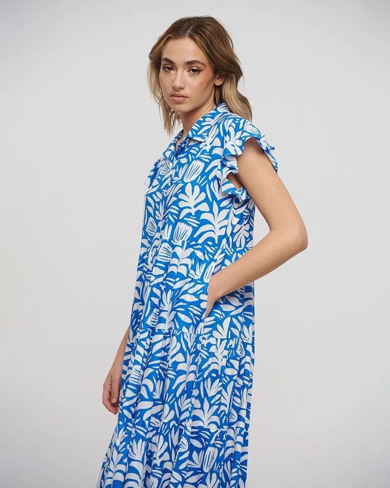 ΦΟΡΕΜΑ ΜΑΚΡΥ ΑΜΑΝΙΚΟ ΜΕ ΒΟΛΑΝ ΣΕ ΜΠΛΕ/ΛΕΥΚΟ ΧΡΩΜΑ ONE SIZE(100% VISCOSE)