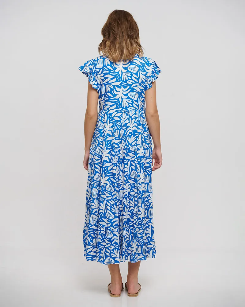 ΦΟΡΕΜΑ ΜΑΚΡΥ ΑΜΑΝΙΚΟ ΜΕ ΒΟΛΑΝ ΣΕ ΜΠΛΕ/ΛΕΥΚΟ ΧΡΩΜΑ ONE SIZE(100% VISCOSE)