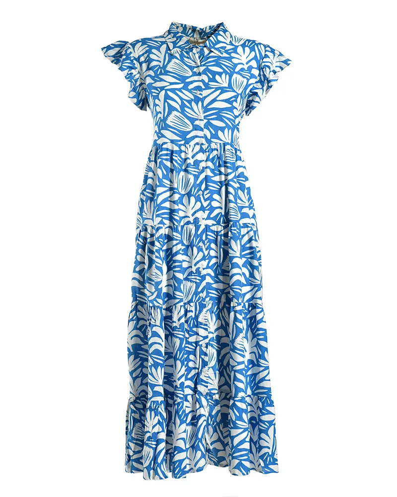 ΦΟΡΕΜΑ ΜΑΚΡΥ ΑΜΑΝΙΚΟ ΜΕ ΒΟΛΑΝ ΣΕ ΜΠΛΕ/ΛΕΥΚΟ ΧΡΩΜΑ ONE SIZE(100% VISCOSE)