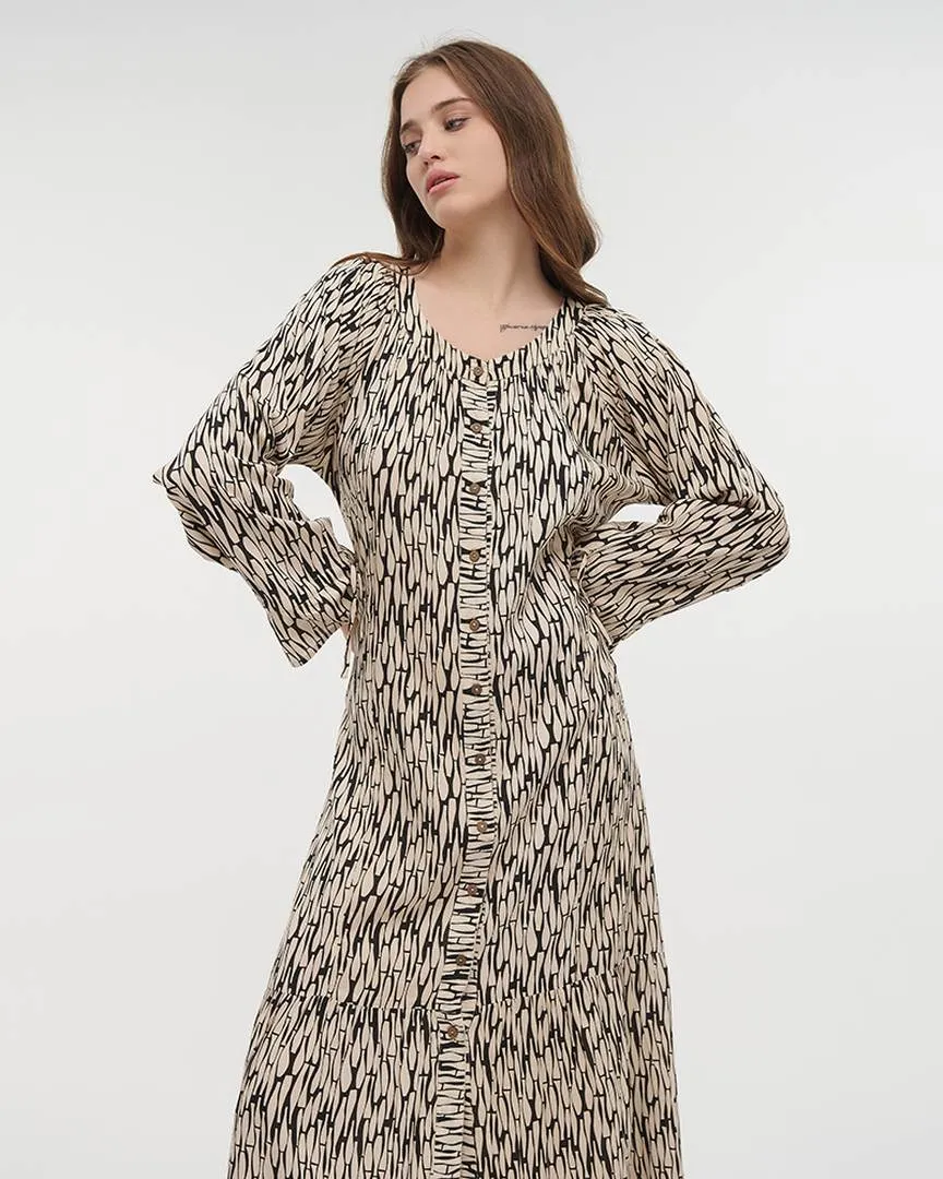 ΦΟΡΕΜΑ/ΠΟΥΚΑΜΙΣΑ ΜΑΚΡΙΑ ΜΕ ΜΑΚΡΥ ΜΑΝΙΚΙ ΣΕ ΜΑΥΡΟ/ΜΠΕΖ ΧΡΩΜΑ ONE SIZE (100% VISCOSE)