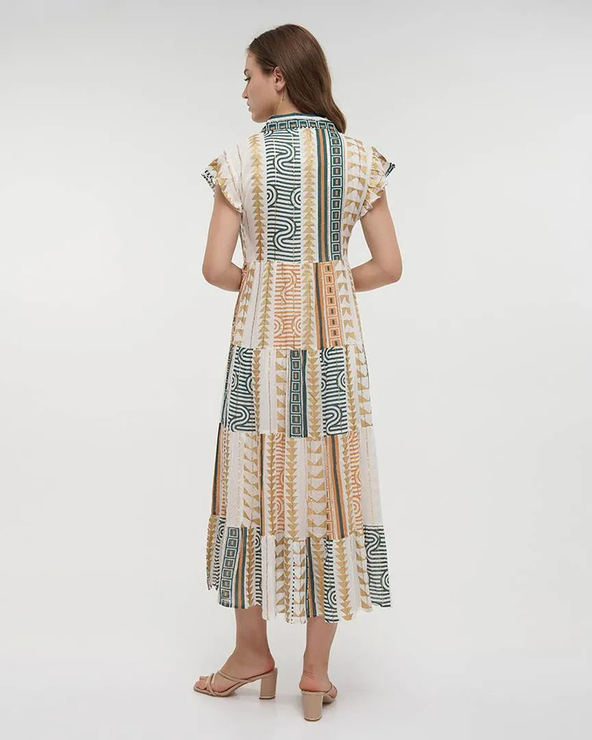 ΦΟΡΕΜΑ ΜΑΚΡΥ ΑΜΑΝΙΚΟ ΣΕ ΛΕΥΚΟ/ΜΠΕΖ/ΜΠΛΕ ΧΡΩΜΑ ΚΑΙ LUREX ONE SIZE (100% VISCOSE LUREX CREPE)