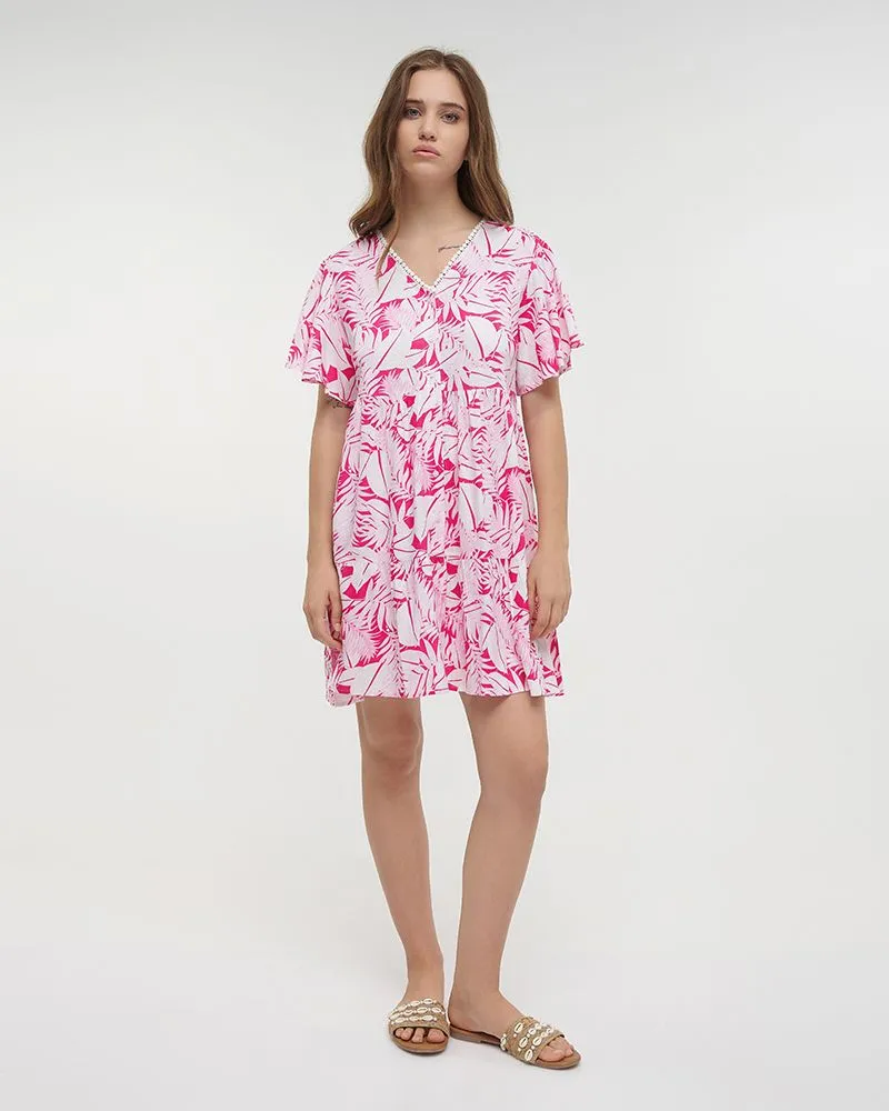 ΦΟΡΕΜΑ KONTO ME ΚΟΝΤΟ MANIKI ΚΑΙ ΚΟΥΜΠΙΑ ΣΕ ΛΕΥΚΟ/ΦΟΥΞ ΧΡΩΜΑ ONE SIZE (100% VISCOSE)