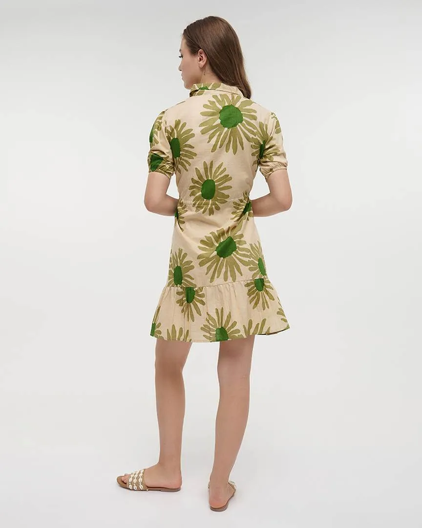 ΦΟΡΕΜΑ KONTO ME ΚΟΝΤΟ MANIKI ΚΑΙ ΚΟΥΜΠΙΑ ΣΕ ΠΡΑΣΙΝΟ ΧΡΩΜΑ ΜΕ ΛΟΥΛΟΥΔΙΑ ONE SIZE (100% COTTON)