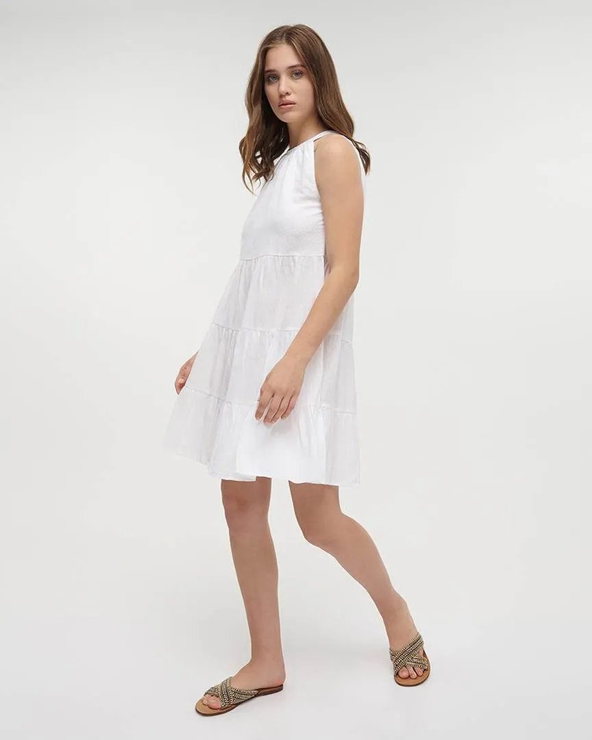 ΦΟΡΕΜΑ KONTO ΑΜΑΝΙΚΟ ΣΕ ΛΕΥΚΟ ΧΡΩΜΑ ONE SIZE (55% LINEN 45%COTTON)