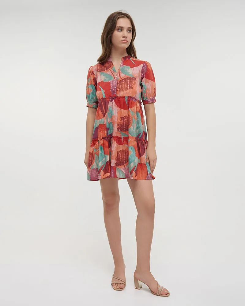 ΦΟΡΕΜΑ ΚΟΝΤΟ ΜΕ ΚΟΝΤΟ ΜΑΝΙΚΙ ΣΕ ΚΟΚΚΙΝΟ/ΡΟΖ ΧΡΩΜΑ ONE SIZE (100% COTTON)