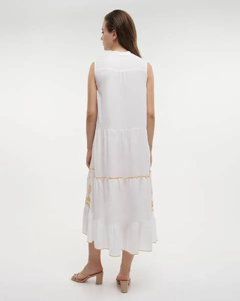 ΦΟΡΕΜΑ ΜΑΚΡΥ ΛΕΥΚΟ/ΧΡΥΣΟ ONE SIZE (100% VISCOSE)