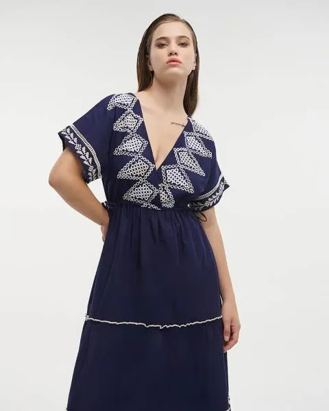 ΦΟΡΕΜΑ ΚΟΝΤΟ ΜΑΥΡΟ/ΧΡΥΣΟ ONE SIZE (100% COTTON)