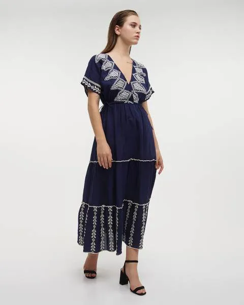 ΦΟΡΕΜΑ ΚΟΝΤΟ ΜΑΥΡΟ/ΧΡΥΣΟ ONE SIZE (100% COTTON)