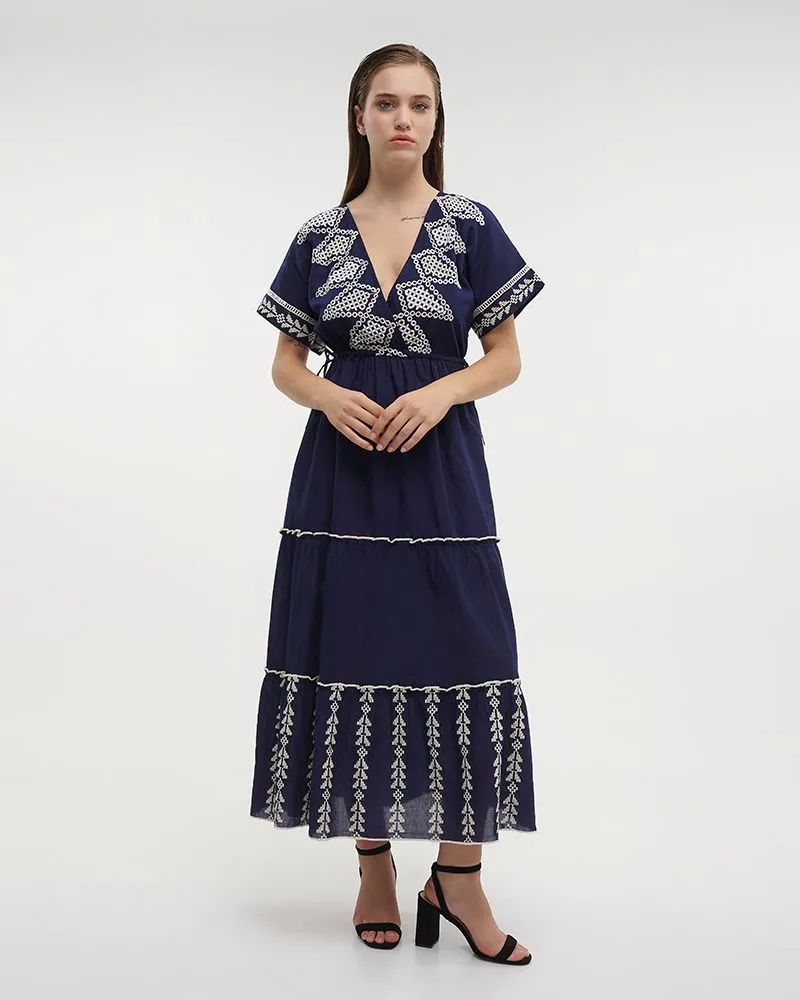 ΦΟΡΕΜΑ ΚΟΝΤΟ ΜΑΥΡΟ/ΧΡΥΣΟ ONE SIZE (100% COTTON)