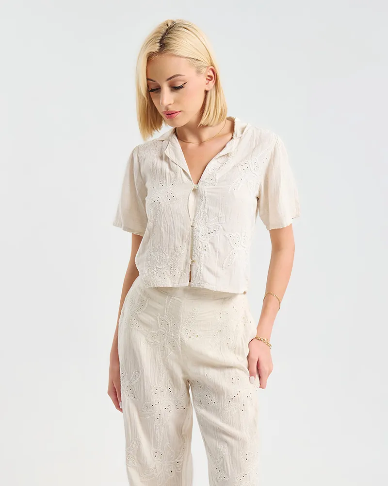 S/2 ΤΟΠ ΜΕ ΚΟΝΤΟ ΜΑΝΙΚΙ ΚΑΙ ΠΑΝΤΕΛΟΝΙ ΕΚΡΟΥ ΜΕ ΚΕΝΤΗΤΕΣ ΛΕΠΤΟΜΕΡΕΙΕΣ ONE SIZE (100% VISCOSE) S/2 ΤΟΠ ΜΕ ΚΟΝΤΟ ΜΑΝΙΚΙ ΚΑΙ ΠΑΝΤΕΛΟΝΙ ΕΚΡΟΥ ΜΕ ΚΕΝΤΗΤΕΣ ΛΕΠΤΟΜΕΡΕΙΕΣ ONE SIZE (100% VISCOSE)