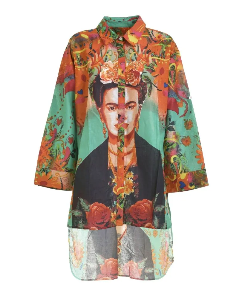 ΠΟΥΚΑΜΙΣΑ ΜΕ ΣΧΕΔΙΑ ΚΑΙ ΚΕΝΤΗΜΑ ΣΤΗ ΠΛΑΤΗ ONE SIZE  (100% COTTON) .