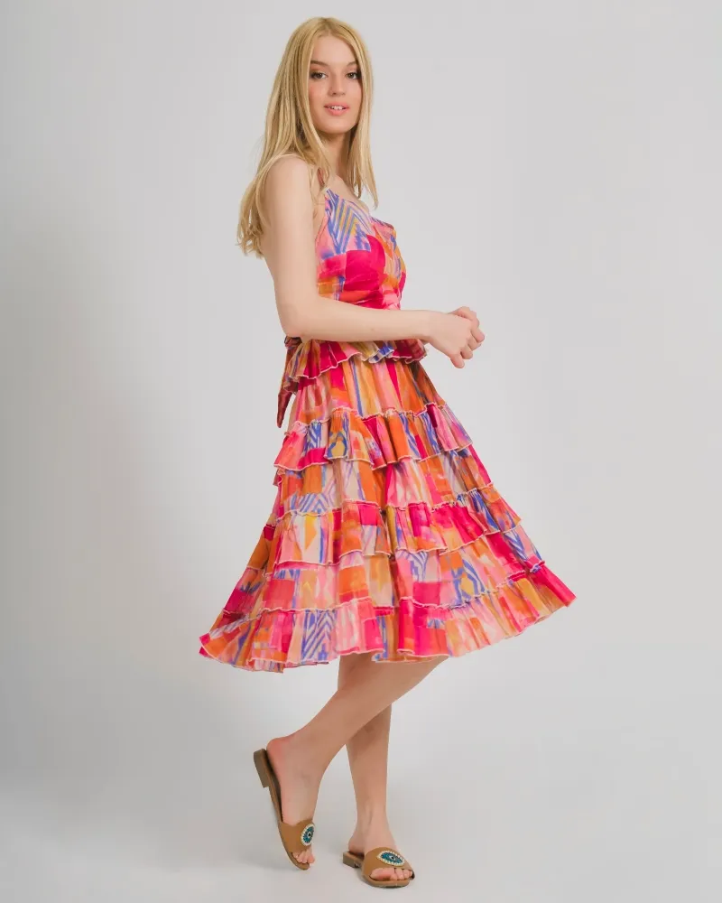 ΦΟΡΕΜΑ AMANIKO ΠΟΛΥΧΡΩΜΟ ONE SIZE (100%COTTON)